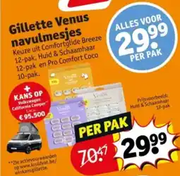 Kruidvat Gillette Venus navulmesjes aanbieding