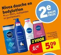 Kruidvat Nivea douche en bodylotion aanbieding