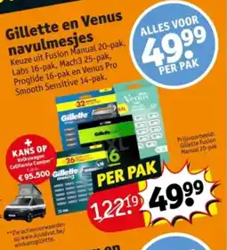 Kruidvat Gillette en Venus navulmesjes aanbieding