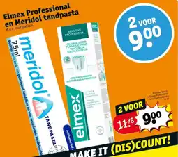 Kruidvat Elmex Professional en Meridol tandpasta aanbieding