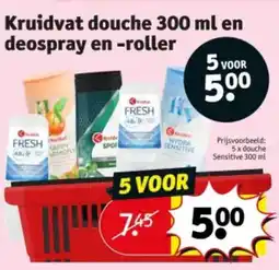 Kruidvat Kruidvat douche en deospray en roller aanbieding