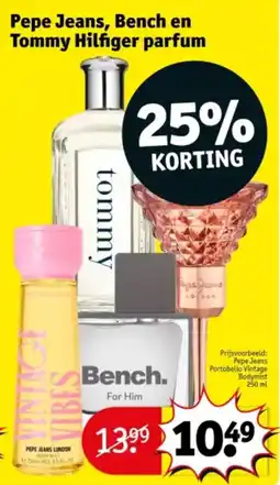 Kruidvat Pepe Jeans Bench en Tommy Hilfiger parfum aanbieding