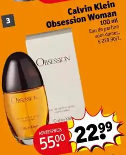 Kruidvat Calvin Klein Obsession Woman aanbieding