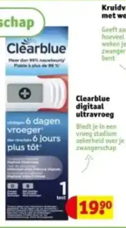 Kruidvat Clearblue digitaal ultravroeg aanbieding