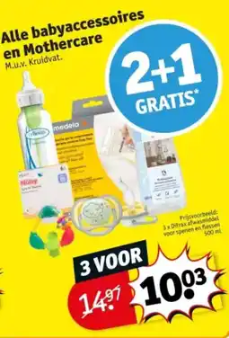 Kruidvat Alle babyaccessoires en Mothercare aanbieding
