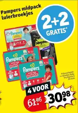 Kruidvat Pampers midpack luierbroekjes aanbieding