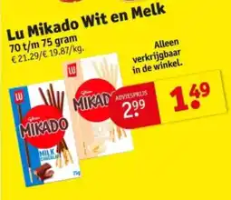 Kruidvat Lu Mikado Wit en Melk aanbieding