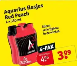Kruidvat Aquarius flesjes Red Peach aanbieding