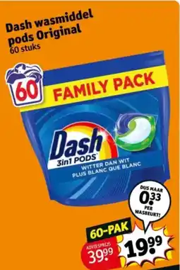 Kruidvat Dash wasmiddel pods Original aanbieding