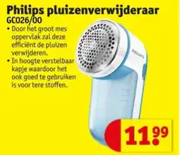 Kruidvat Philips pluizenverwijderaar GC026/00 aanbieding