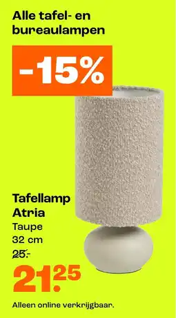 Kwantum Tafellamp Atria aanbieding
