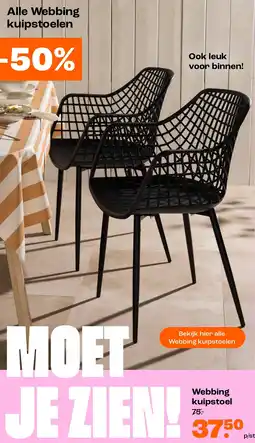 Kwantum Webbing kuipstoel aanbieding