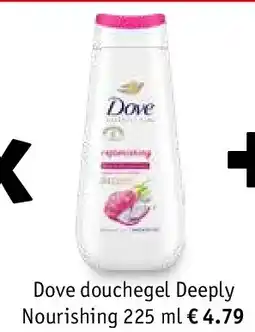 Kruidvat Dove douchegel Deeply Nourishing 225 ml aanbieding