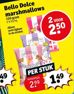 Kruidvat Bello Dolce marshmallows aanbieding