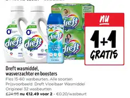 Jumbo Dreft wasmiddel, wasverzachter en boosters aanbieding