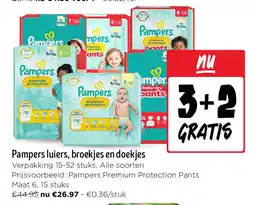 Jumbo Pampers luiers, broekjes en doekjes aanbieding