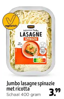 Jumbo Jumbo lasagne spinazie met ricotta aanbieding