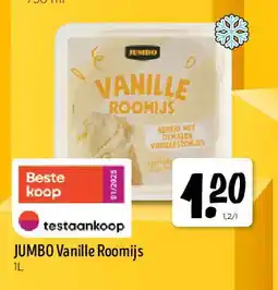 Jumbo JUMBO Vanille Roomijs 1L aanbieding