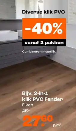 Kwantum 2 in 1 klik PVC Fender aanbieding
