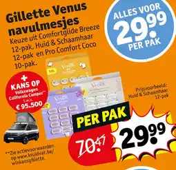 Kruidvat Gillette Venus navulmesjes aanbieding