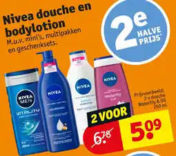 Kruidvat Nivea douche en bodylotion aanbieding