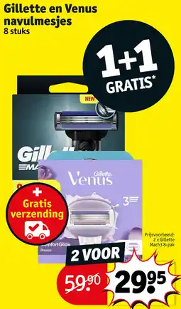 Kruidvat Gillette en Venus navulmesjes aanbieding