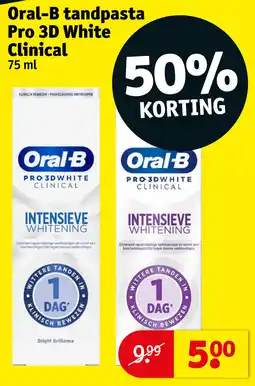 Kruidvat Oral B tandpasta Pro 3D White Clinical aanbieding