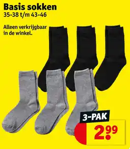 Kruidvat Basis sokken 35-38 t/m 43-46 aanbieding