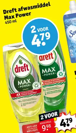 Kruidvat Dreft afwasmiddel Max Power aanbieding