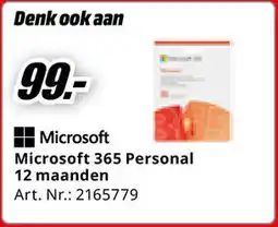 MediaMarkt Microsoft Microsoft 365 Personal 12 maanden aanbieding