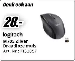 MediaMarkt Logitech M705 Zilver Draadloze muis aanbieding