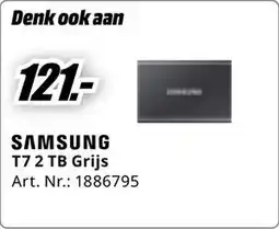 MediaMarkt Samsung T7 2 TB Grijs aanbieding