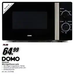 MediaMarkt Domo DO3220 Microgolfoven solo aanbieding