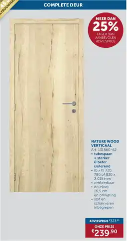 Zelfbouwmarkt Nature wood verticaal aanbieding