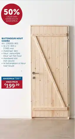 Zelfbouwmarkt Buitendeur hout codru aanbieding