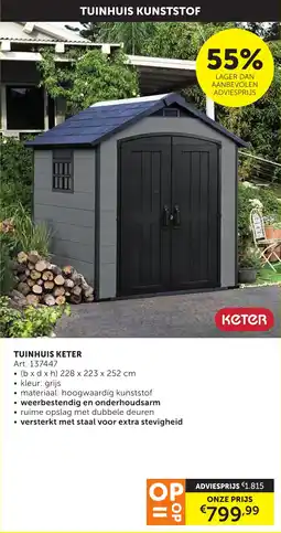 Zelfbouwmarkt Tuinhuis keter aanbieding