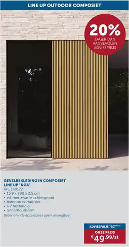 Zelfbouwmarkt Gevelbekleding in composiet line up "noa" aanbieding