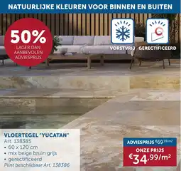 Zelfbouwmarkt Vloertegel "yucatan" aanbieding