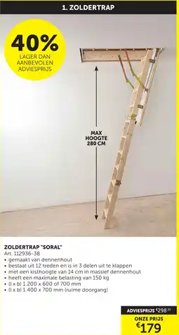 Zelfbouwmarkt Zoldertrap "soral" aanbieding