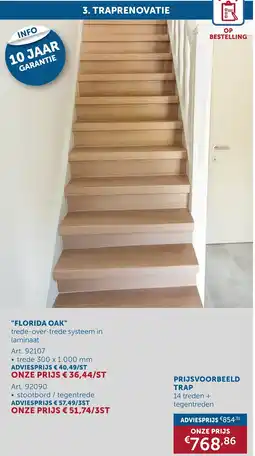 Zelfbouwmarkt Florida oak trappen aanbieding