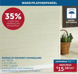 Zelfbouwmarkt Dumaclip grijswit hoogglans aanbieding