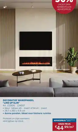 Zelfbouwmarkt Decoratief wandpaneel line up slim aanbieding