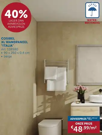 Zelfbouwmarkt Cosibel xl wandpaneel italia aanbieding