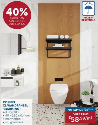 Zelfbouwmarkt Cosibel xl wandpaneel marmino aanbieding