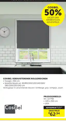 Zelfbouwmarkt Cosibel verduisterende rolgordijnen aanbieding