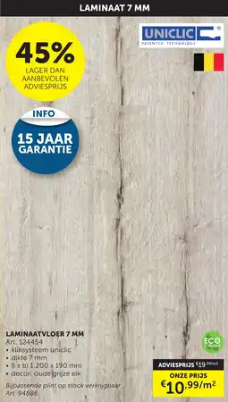 Zelfbouwmarkt Laminaatvloer 7 mm aanbieding