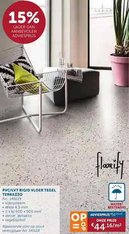 Zelfbouwmarkt PVC/LVT rigid vloer tegel terrazzo aanbieding
