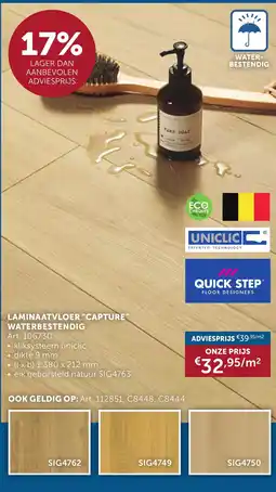 Zelfbouwmarkt Laminaatvloer "capture" waterbestendig aanbieding