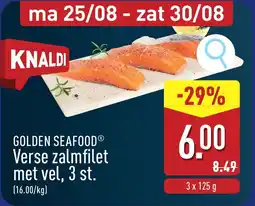ALDI Golden seafood Verse zalmfilet met vel aanbieding