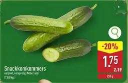 ALDI Snackkomkommers aanbieding